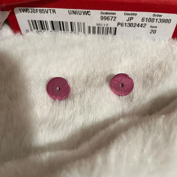 Valentino Garavani Preloved Fushia Crystals VLogo Earrings - Picture 6 of 13